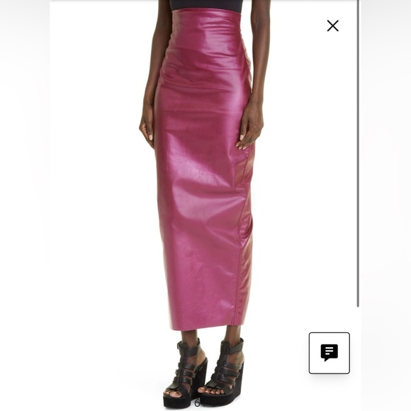 Rick Owens Dresses & Skirts - Rick Owens Coated Denim Maxi Pencil Skirt